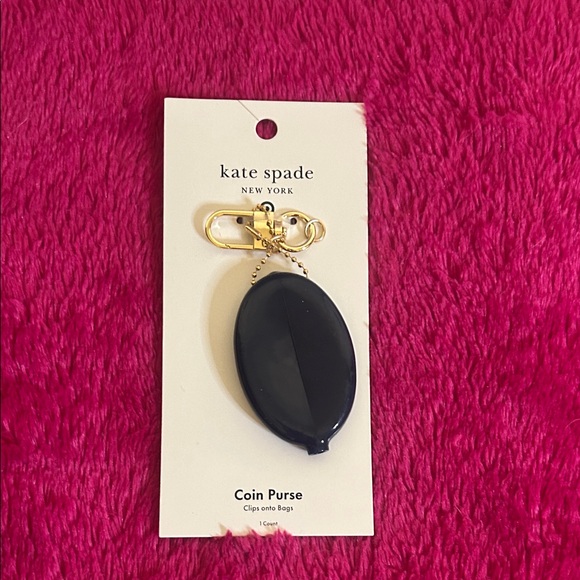 Kate Spade Navy Coin Purse with Gold Clip - Picture 2 of 4